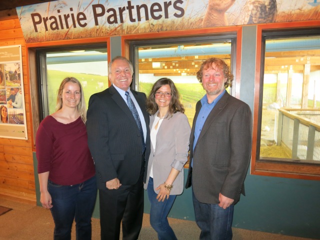 Minister Lemieux poses with the campaign committee at the event on May 22, 2014 announcing that the government was introducing legislation that would declare Big Bluestem and official provincial symbol.  